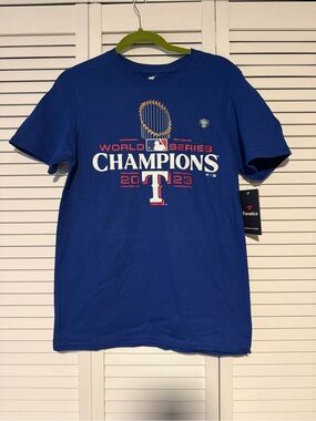 Fanatics Blue Tee with Gold Logo Print